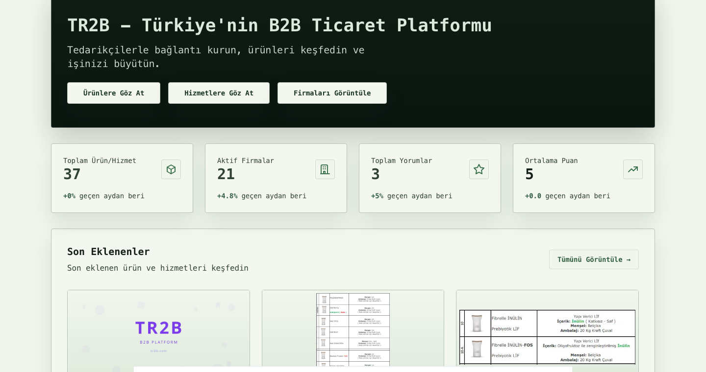 Turkey's B2B Trade Platform
